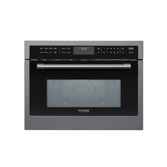 24 In. Black Stainless Steel Built-in Convection Microwave Oven with Speed and Sensor Cooking, 1.6 cu ft