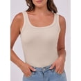 thumbnail image 4 of Womens Sleeveless Scoop Neck Tank Top Ribbed Fitted Summer Basic Slim Cute Tops Color XXL, 4 of 8