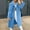 Blue, variant on Women's Elegant Lapel Casual Fashion Coat Long Sleeve Solid Color Outerwear​​
