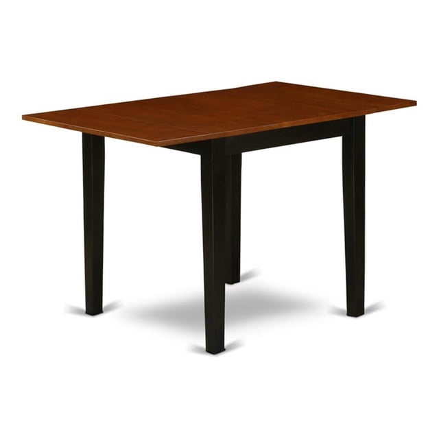 Pemberly Row Traditional Rectangular Wood Dining Table in Black/Cherry