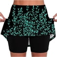 thumbnail image 2 of Abomasnow Tennis Skirts for Women Summer 2-in-1 Tummy Control Skirts with Shorts Floral Print High Waisted Stretchy Athletic Skorts on Clearance, 2 of 6