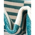 thumbnail image 4 of Unique Loom Williamsburg Collection Area Rug - Striped (5' 3" Round Turquoise/Ivory), 4 of 6