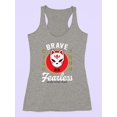 thumbnail image 3 of Brave Fearless Fox Mask Racerback Tank Women -Image by Shutterstock, Female XX-Large, 3 of 4