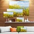 thumbnail image 2 of Designart - Little Yellow Flowers over Seashore - Large Flower Canvas Art Print, 2 of 2