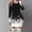 Black, variant on Women's Casual Dress Women's Long-sleeved Printed Round Neck Snowflake Dress for Holiday Party Platform Competitor start Red L