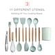 thumbnail image 2 of Pala,Juego de utensilios de cocina Juego de utensilios de cocina de barril antiadherente de silicona TOMSHOO Verde, 2 of 7