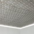 thumbnail image 5 of FASÄDE Regalia Decorative Vinyl 2ft x 4ft Glue Up Ceiling Panel in Crosshatch Silver (5 Pack), 5 of 5