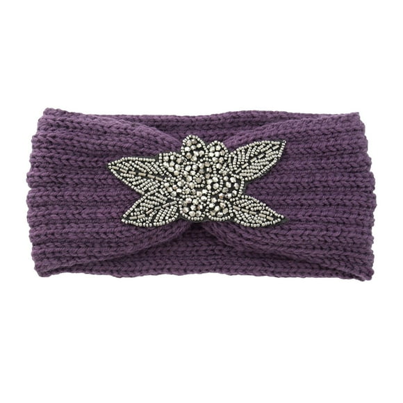 Inlaid Four Leaf Knitted Wool Hair Band Sports Hair Band Ear With Hand Made Head Cover Woven Hair Accessories Seat Belts for Work for Men