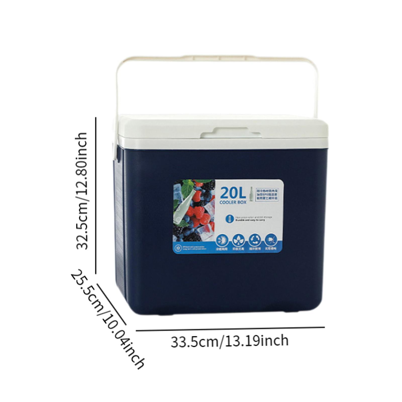 simhoa Box Ice Box Personal Portable with Handle Insulated Box Ice Chest Small for Beach Party Outdoor Barbecue Fresh Keeping Blue