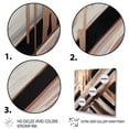 thumbnail image 3 of Designart "Rosegold Embracing Essence Of Lines II" Abstract Marble Wall Art For Kitchen, 3 of 5