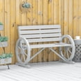 thumbnail image 2 of Fir Wood Bench with Slatted Seat and Back / Adds Country Charm to Outdoor Areas, 2 of 2