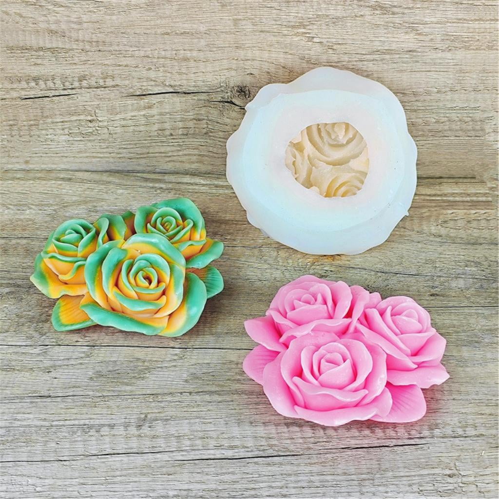 Osdhezcn Multifuntional Silicone Candle Mold Crafting Molds 3D Flower Molds Hand-Making Supplies Present for Crafting Enthusiasts
