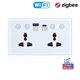 thumbnail image 3 of EU US Universal Plug Tuya ZigBee White Smart Socket Switch with USB and Type-C Port Outlet Smart, 3 of 5