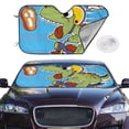 thumbnail image 2 of Kdxio Dinosaur Riding a Motorcycle Print Windshield Sun Shade,UV Rays and Sun Heat Protection,Sunshade for Car Windshield,Car Shade Front Windshield -, 2 of 6