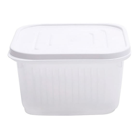 Fresh-Keeping Box With Lid Eguiwyn Food Storage Container With Cover Sealed Compartment Dripping Transparent Kitchen Supplies