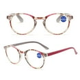 thumbnail image 2 of Round Reading Glasses Presbyopic Glasses Spring Hinges Readers Blue Blocking Light, 2 of 4