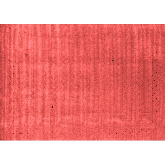 Ahgly Company Indoor Rectangle Abstract Red Contemporary Area Rugs, 2' x 5'