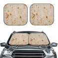 thumbnail image 2 of Naloa Tortilla 2 Piece Foldable Car Sun Shades, Car Windshield Sunshade, Front Window Sunshade for Car, Truck, SUV - Large, 2 of 7