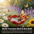 thumbnail image 5 of Handmade Metal Flower Garden Stake with Bird Bath & pollinator Water Station, Bee Bath for Garden Metal Bee Water Feeder with Flower Design for Outdoor Yard Decor, 5 of 7