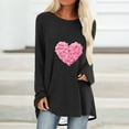 thumbnail image 1 of Aqestyerly Chandail Décontracté pour Femmes Imprimé Saint-Valentin Manches Longues Col Rond, 1 of 4
