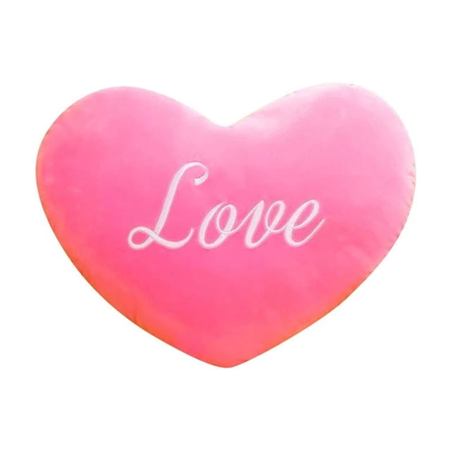 Gmogad Valentine’s Day Heart Shaped Plush Pillow, Cute Soft Decorative Cushion for Bedroom Sofa Office, Romantic Gift for Girlfriend Wife Women, Cozy Accent Pillow for Home Valentine Decor