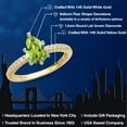 thumbnail image 2 of Gem Stone King 14K Two Tone Gold Green Peridot and Lab Grown Diamond Engagement Ring for Women | 1.46 Cttw | Pear Shape 9X6MM | Gemstone August Birthstone | Size 5, 2 of 6
