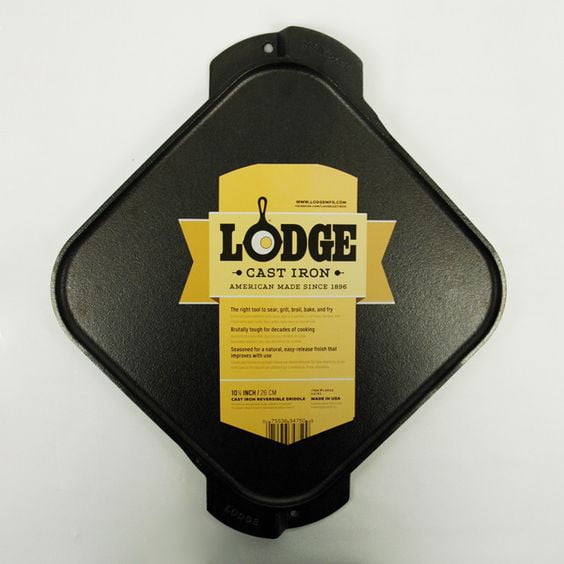 Lodge Single Burner Pre-Seasoned Cast Iron Reversible Griddle - Whisk