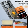 thumbnail image 3 of Oupeigar para Samsung Galaxy S24 Plus Funda de Teléfono con Soporte para Tarjetas RFID (Almacena 4 Tarjetas)&Cubierta de Cámara y Soporte, Funda de Silicona a Prueba de Golpes-gris, 3 of 9
