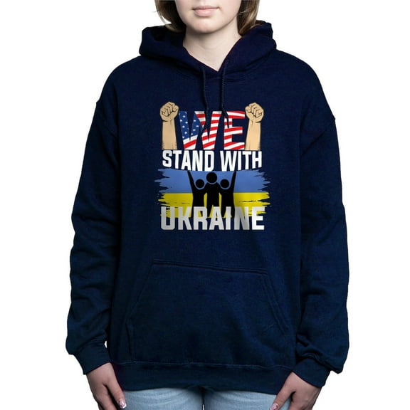CafePress - We Stand With Ukraine Sweatshirt - Pullover Hoodie, Classic & Comfortable Hooded Sweatshirt