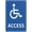 Warning Sign 3, variant on Disabled Access Sign 8"x12" Metal Aluminum Rust Free, Pre-Drilled Holes Weather Resistant, Disabled Access Marker