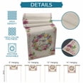 thumbnail image 6 of Spring Floral Table Runner 48 Inches, Watercolor Easter Eggs Wreath Plants Beige Bed Runner Dresser Scarves Tabletop for Indoor Outdoor Parties/Ceremony/Banquet, 13" x 48", 6 of 8