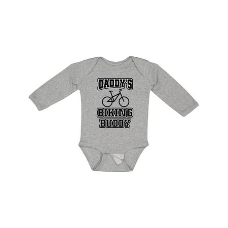 

Inktastic Daddys Biking Buddy Boys or Girls Long Sleeve Baby Bodysuit