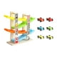 thumbnail image 5 of Mini rampa de carreras de coches de madera, juguete Montessori, regalo creativo, maravillosa carrera de coches para 4 pistas, 5 of 9