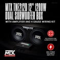 thumbnail image 4 of MTX Dual 12-Inch Loaded Subwoofer Enclosure Package with Amplifier and 4-Gauge Wiring kit, 4 of 12