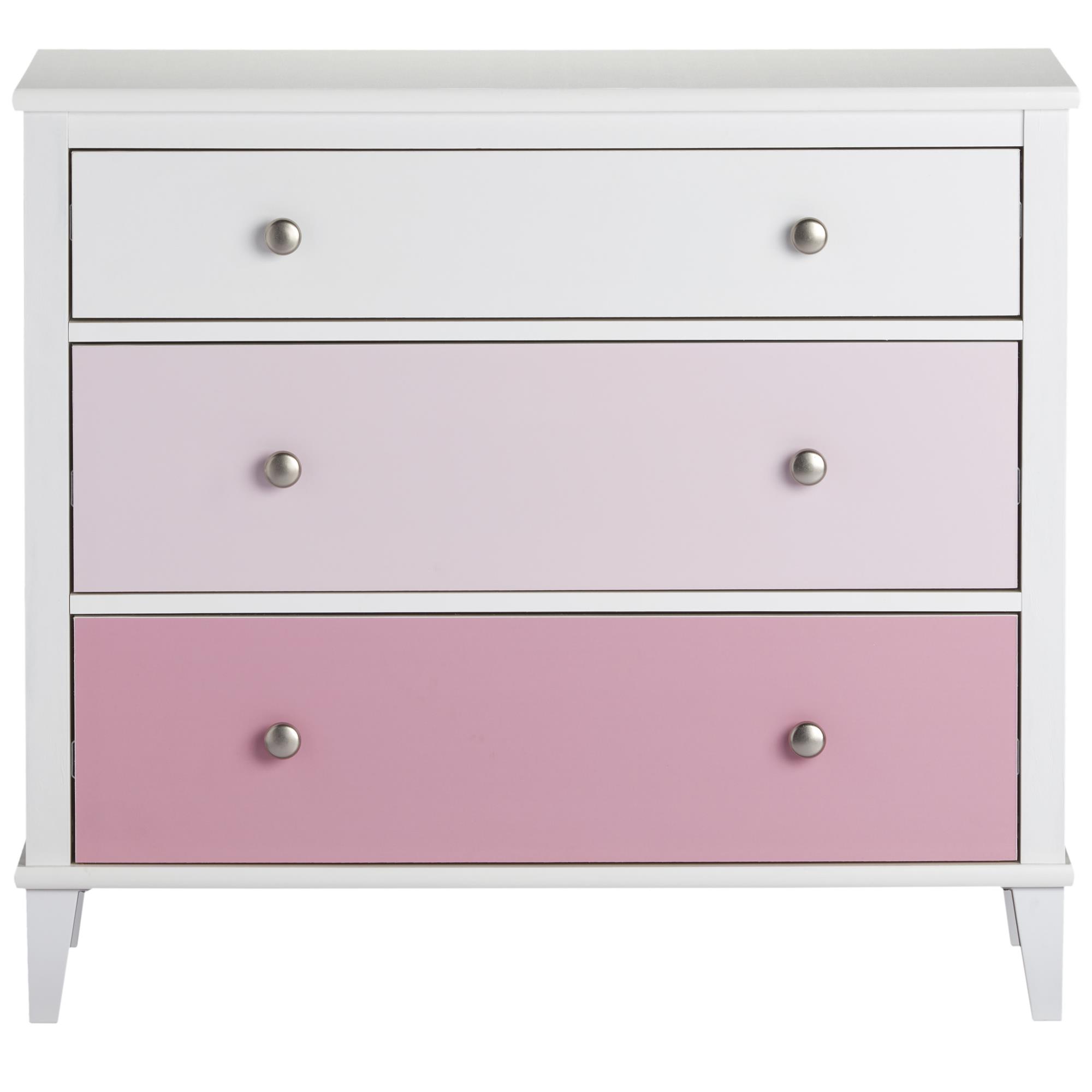 Little Seeds Monarch Hill Poppy White 3 Drawer Dresser, Pink Drawers - image 4 of 26
