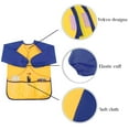 thumbnail image 4 of Cheer.US Kids Art Smocks Dark Blue + Yellow Toddler Art Apron, 4 of 7
