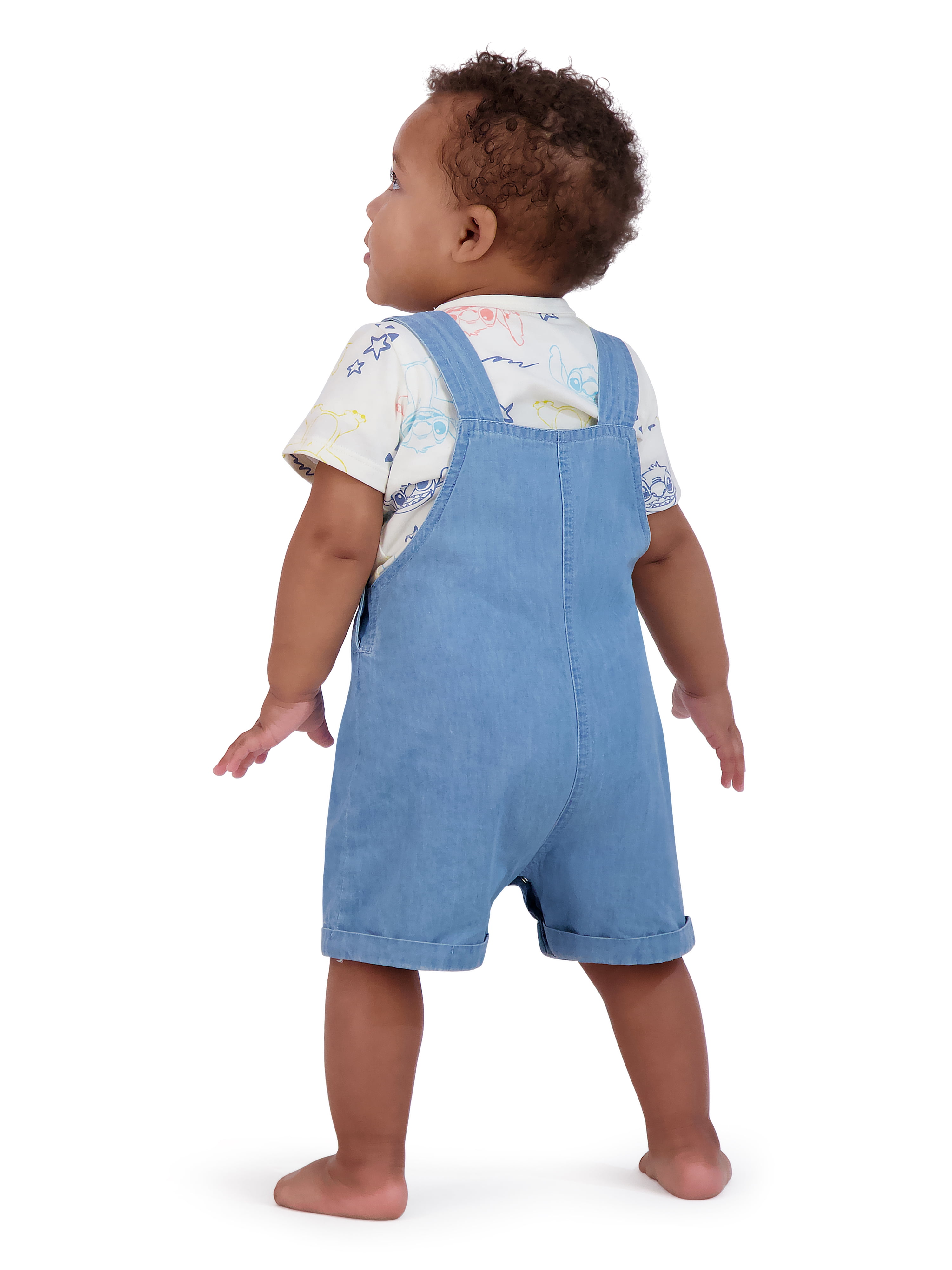 Stitch Baby Boy Shortall Set, Sizes 0/3 Months-24 Months