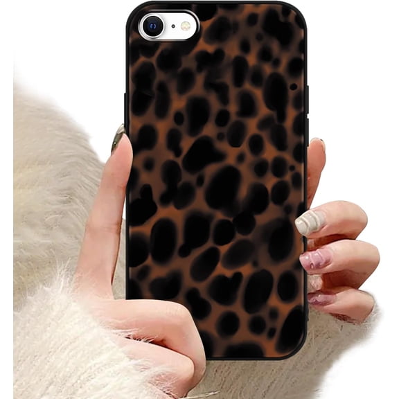 FRKSMD-Tortoise Shell Retro Phone Case for iPhone 16e/iPhone 17e 6.1",Aesthetic Black Leopard Classic Cool Cheetah Cover for Women Men,Soft TPU Protective Shockproof Cases for iPhone 16e/iPhone 17e