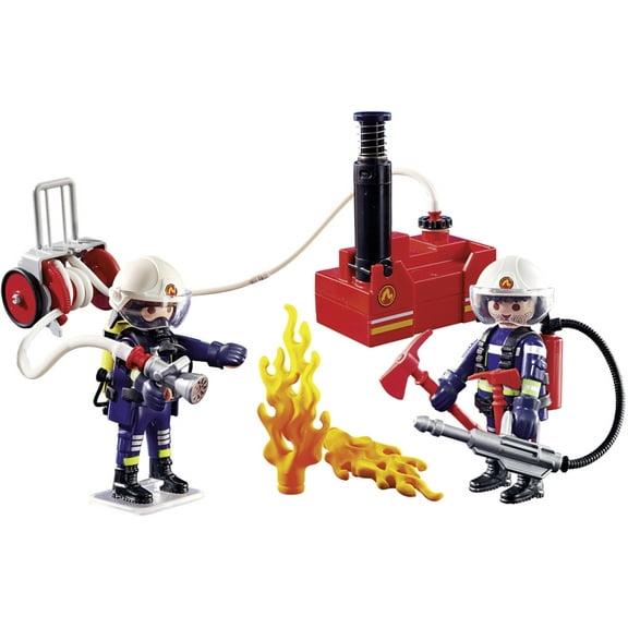 PLAYMOBIL Firefighters with Water Pump