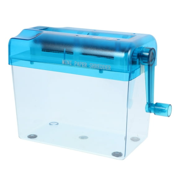 OUNONA desktop manual shredder Paper Shredder Blue Stainless Steel Home Use 1Set
