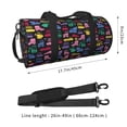 thumbnail image 2 of Balery Colorful Excavator Bolsa de Gimnasio para Mujeres y Hombres, Bolsa de Viaje Impermeable, Bolsa de Fin de Semana con Compartimento para Zapatos y Bolsillo Húmedo, 2 of 6