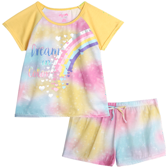 dELiA*s Girls‘ Pajama Set - 2 Piece Sleep Shirt and Lounge Shorts - Sleepwear for Girls (7-16)