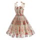 thumbnail image 2 of Vestido Corto de Verano, Malla de Manga Corta Bordado Pastel Retro para el Desgaste Casual, Fiesta Y Primavera, 2 of 9