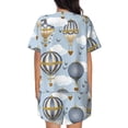 thumbnail image 3 of Picia Balloon Vintage Pajamas Sets for Women Soft Short-Sleeved Pjs with Lounge Shorts Two Piece Sleepwear-Medium, 3 of 9