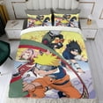 thumbnail image 4 of NARUTO Conjunto de sábanas temático, trío de piezas, cómodo y amigable con la piel, diseño único, regalo de decoración para el hogar para familiares, amigos y fans, 90 cm * 190 cm, 4 of 6