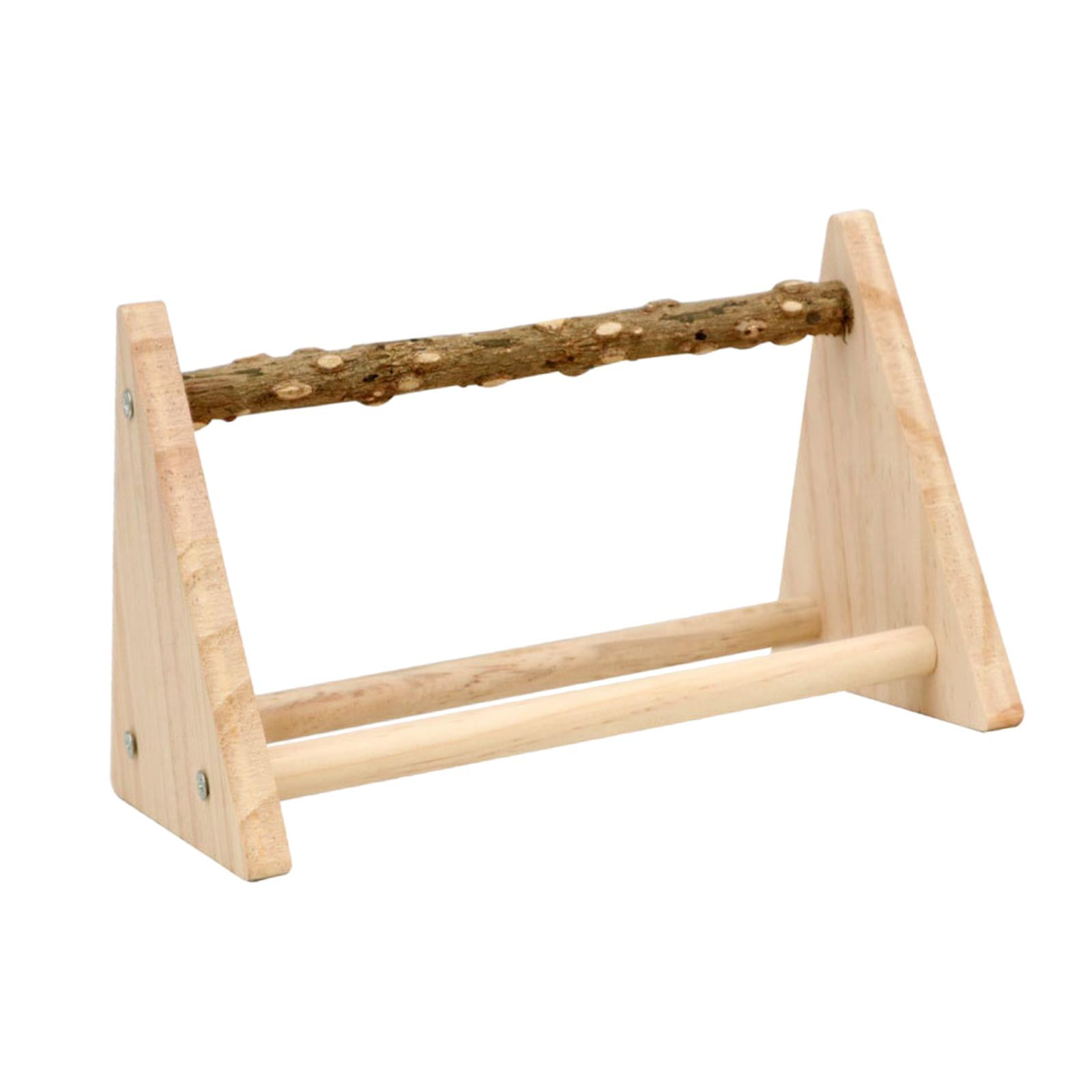 Parrot Play Wood Stand, Bird Play Stand Swing, Cage Accessories, Table Playstand Bird Perch for Parrot, Cockatiels Canaries Parakeets, Lovebirds without cup