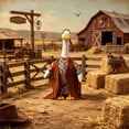 thumbnail image 4 of Nkmbld Vintage Porch Goose Decor Spring Summer Lawn Porch Goose Clothes for 23" Cement Plastic Statue Patio Yard Garden Lawn Outdoor Decoration, 4 of 9