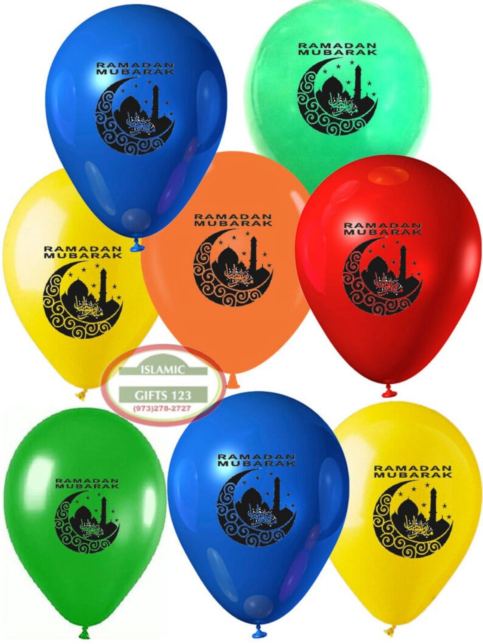 Ramadan Balloons[500 Pack ]Ramadan Decorations Ramadan Mubarak Wall Decoration Eid Favors Ramadan Gifts Islamic Decoration Islamic Gifts 123