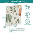 thumbnail image 5 of Leaves Elephants 3 Ring Binders 1.5 inch Hardcover File Folders with Interior Pockets A4 Size Organizer for School Office Hospital Set of 2, 5 of 8
