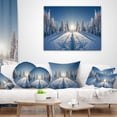 thumbnail image 3 of Designart Majestic White Winter Landscape - Landscape Printed Throw Pillow - 16x16, 3 of 4